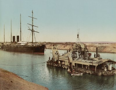 Canale di Suez, nave e macchina di dragaggio da Unbekannt Unbekannt